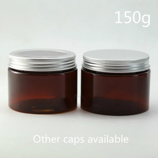 

storage bottles & jars 150g brown plastic jar empty tea spice coffee beans bottle skin care cream body lotion travel packaging container