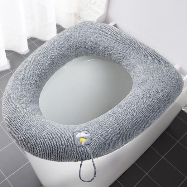 

toilet seat covers washable warm cover with handle accessories soft set bathroom pad
