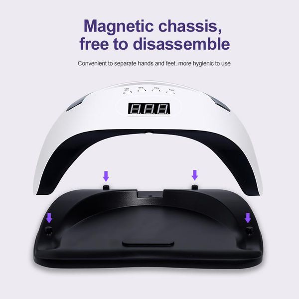 

nail dryers 192w art lamp manicure device smart sensor potherapy quick-drying dryer led machine uv