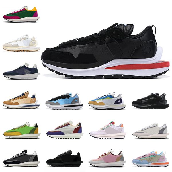 

fragment light smoke grey mens womens casual shoes waffle vaporwaffle blue white pure platinum men women trainers sports sneakers, Black
