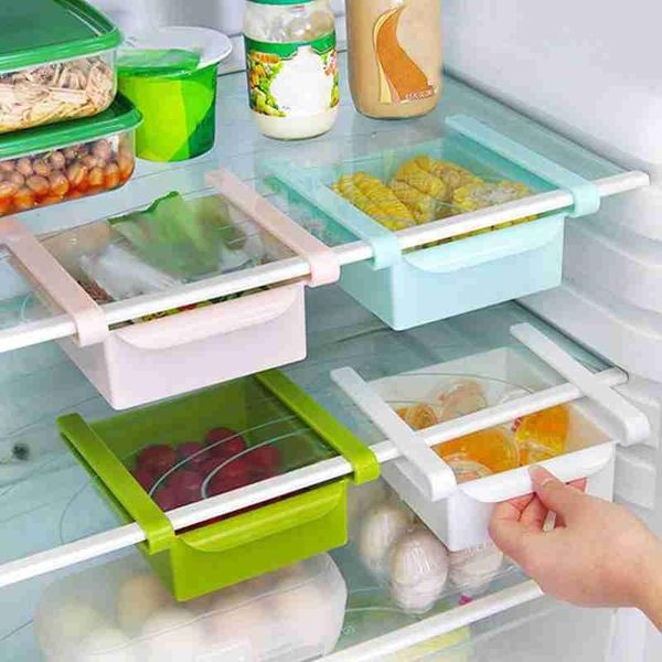 

storage bottles & jars refrigerator pull box kitchen fridge er slide drawer type space saver organizer rack food separation shelf holde