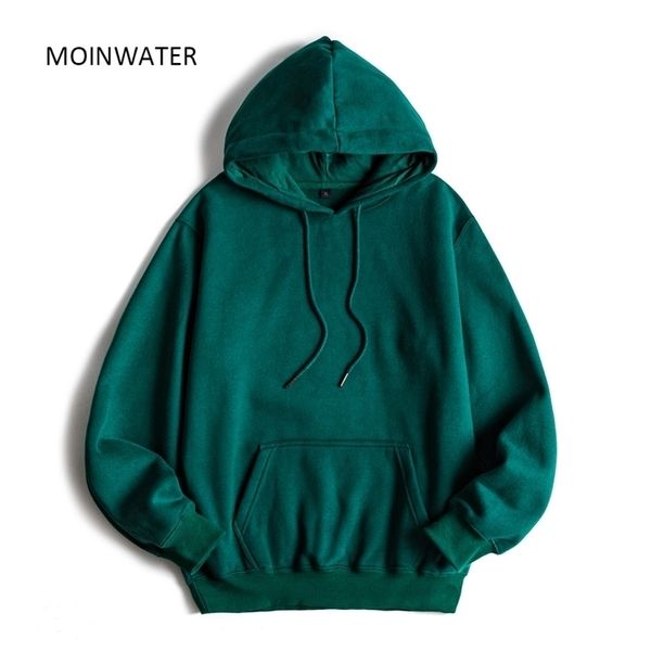 

moinwater brand women fleece hoodies lady streetwear sweatshirt female white black winter warm hoodie outerwear mh2001 211013