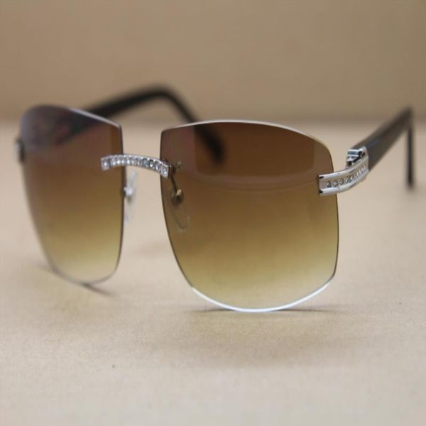 

glasses big plank size:62-18-140mm 4189705 for men with decoration original women rimless diamond glasses sunglasses frame gold box fam csht, White;black