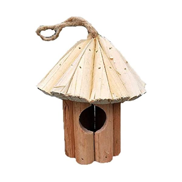 

handmade wooden crafts bird house double slanted bird house with cedar skin comfortable rest breeding place