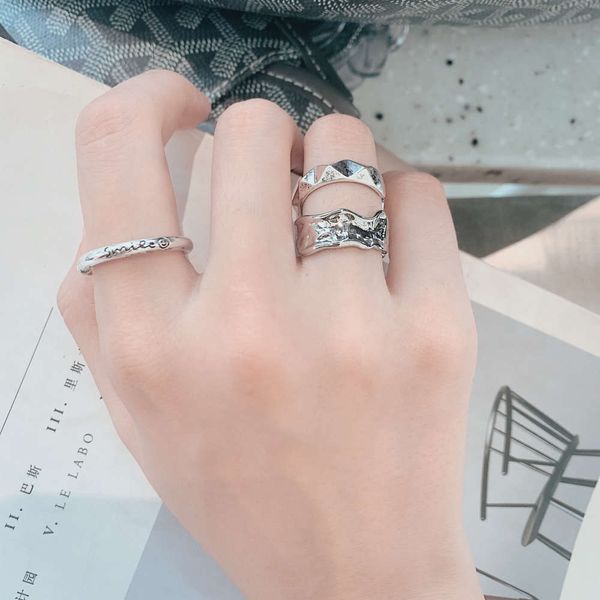 

hbp fashion hanfeng chic simple three piece ring sets for students, Silver