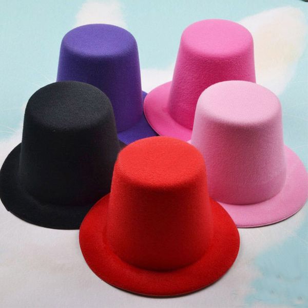

2021 new 10pcs/lot greatest mini tall child party wedding headpiece showman millinery hat base p prop p0k1, Silver