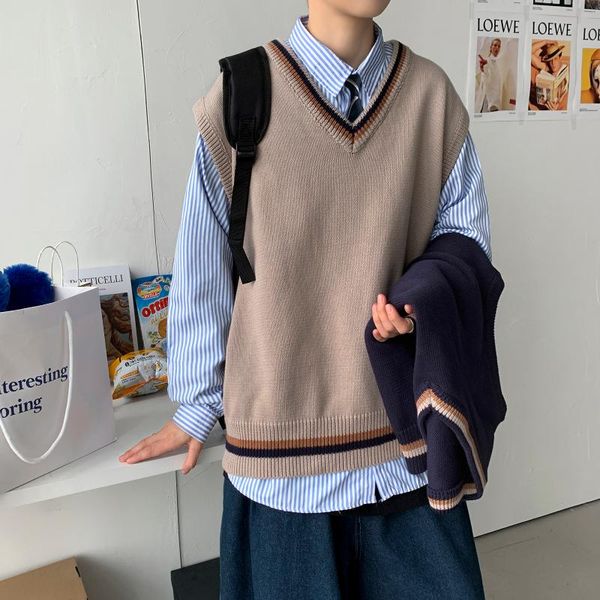 

men's sweaters men vintage winter 2021 pullover mens v neck korean fashions sweater women casual harajuku clothes, White;black