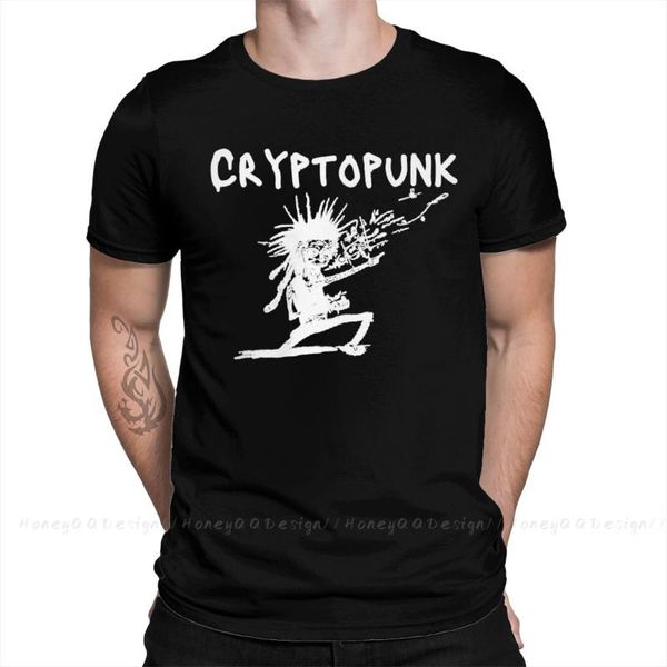

men's t-shirts crypnk sign print cotton shirts hombre nft yabc men fashion streetwear tshirt, White;black