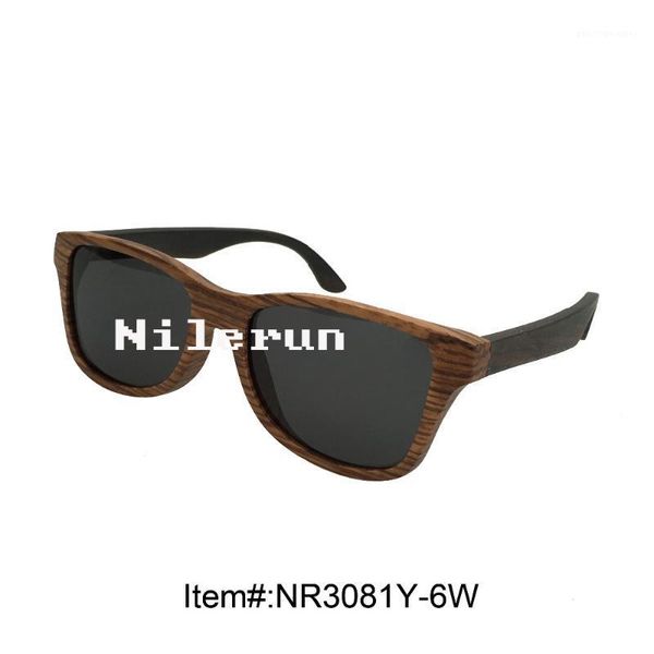 

sunglasses gray uv400 polarized lens zebra wood, White;black