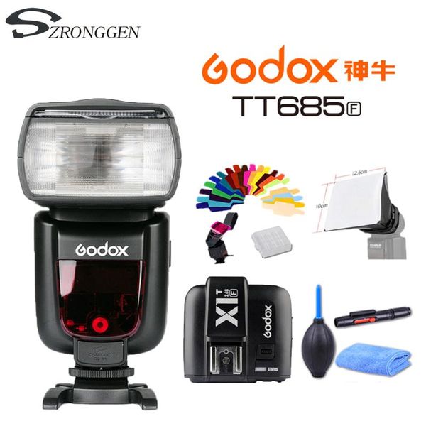 

godoxl685f camera flash 2.4g wireless hss 1/8000s gn60+x1t-f transmitter kit for fuji x-pro2/x-t20/x-t1/x-t2