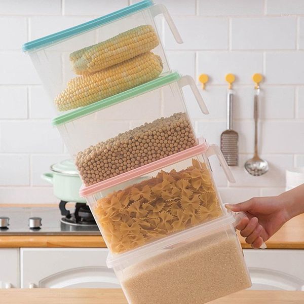 

storage bottles & jars food boxes crisper fridge sealed lid small vegetable grains transparent containers home organizer fresh keeping handl