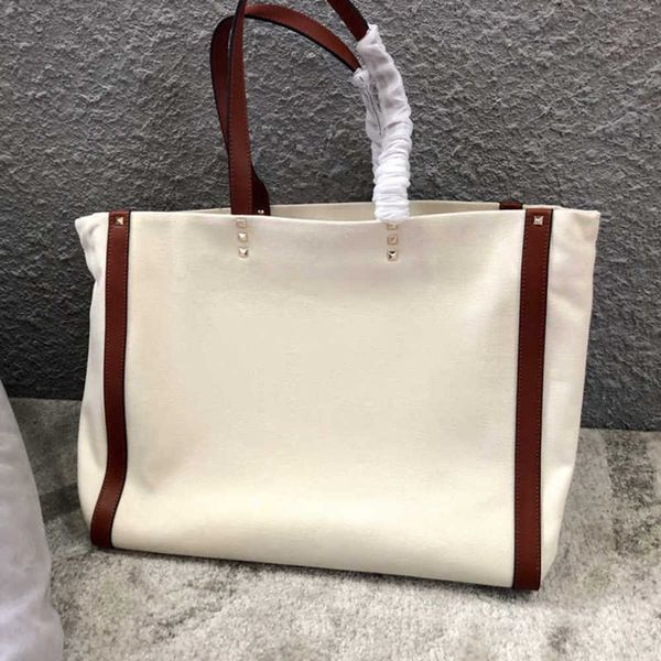 

7a+designers new style canvas style shopping bag light and easy to carry 0978 fine workmanship and double sided classic rivet mounting can o