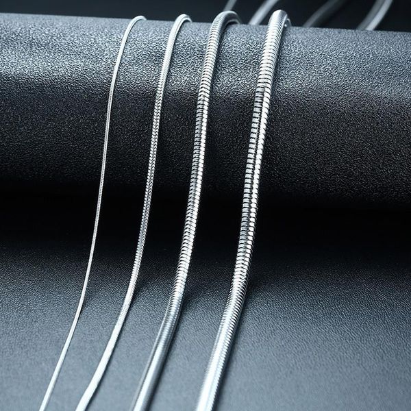 

chains modyle punk vintage gold silver color stainless steel women snake chain necklace thin round choker valentines gift