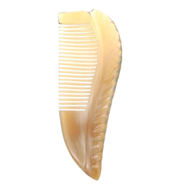 

hair brushes 1pc comb hairdressing premium yak horn (light yellow), Silver