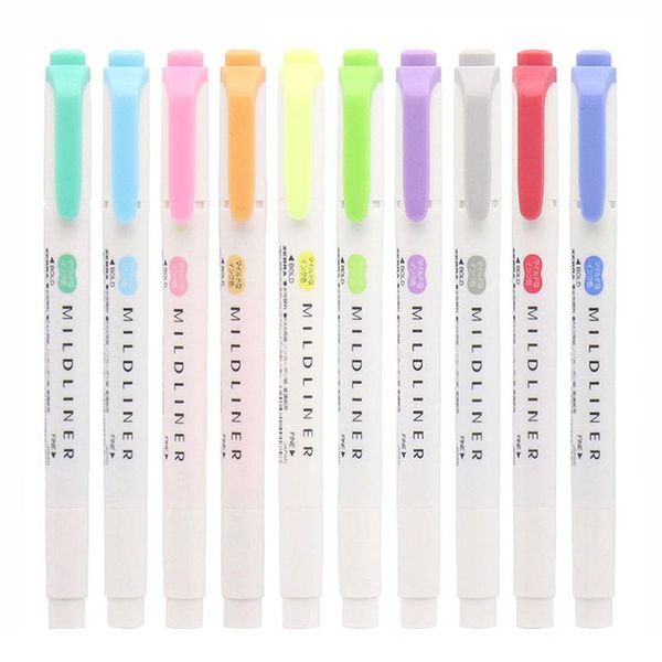 

5/25pcs original zebra mildliner double headed highlighter set japanese stationery marker pen colored painting pen schoo qylnnn