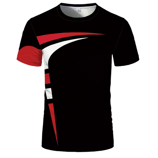 

men's t-shirts fashion 3d printing summer -selling short-sleeved round neck casual sports t-shirt, White;black