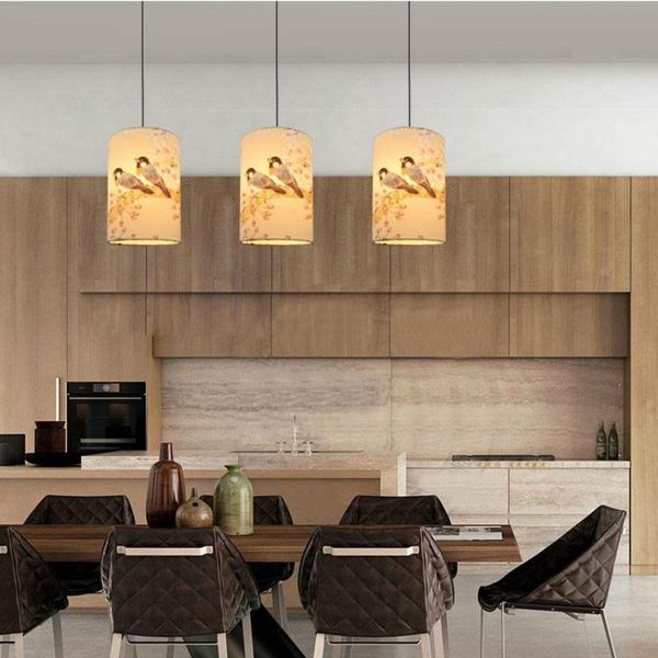 

lamp covers & shades retro small lampshade floral bird shade table ceiling light cover creative bar restaurant bedroom decor