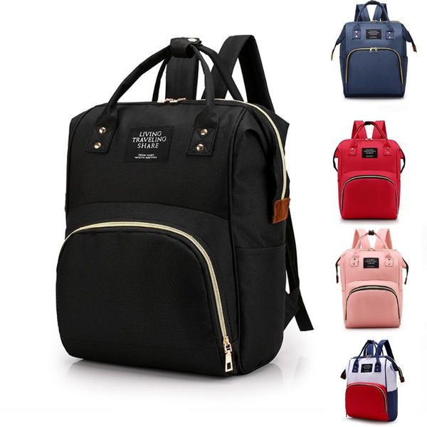 Windel Taschen Mode Mumie Mutterschaft Windel Tasche Marke Große Kapazität Baby Reise Rucksack Designer Pflege Für Pflege