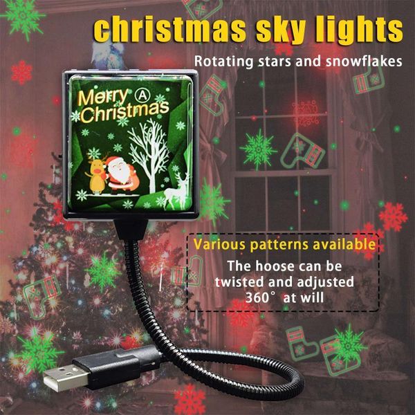 

christmas led stage lights christmas tree snowflake laser projector light lamp new year party supplies kids gifts