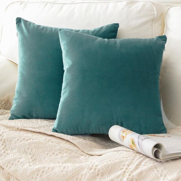 

cushion/decorative pillow plain color square nordic green cushion set velvet sofa rectangular cover home decor pillowcover 50x50cm/45x45cm