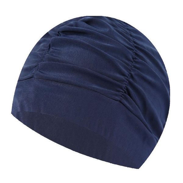 

women swimming cap girls long hair elastic bathing hat swimming cap stretch drape plus size swim pool sport nylo qylpcb