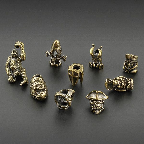 

diy multi style knife beads brass horn devil beads umbrella rope pendant vintage paracord