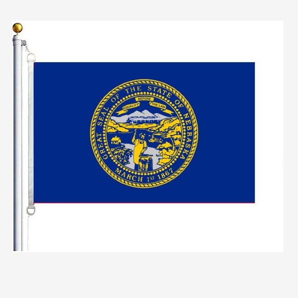 

nebraska, nebraska flags 90 x 150 cm, 100 % polyester, digitaldruck
