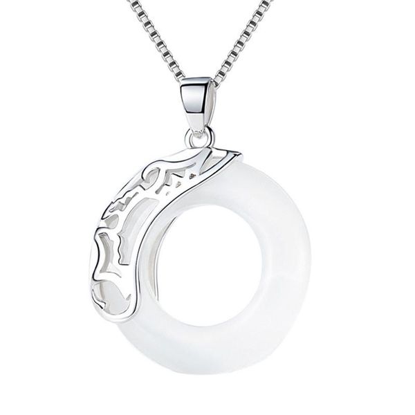 

pendant necklaces s925 standard sterling necklace lotus pond moonlight fashion korean clavicle chain wild, Silver