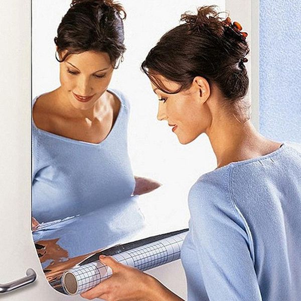 

wall stickers drop mirror sticker reflective self-adhesive diy pet crystal decals waterproof