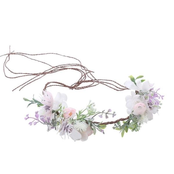 

haimeikang women wedding flower wreath headband kids party floral garlands with pearl flower crown hair accessories tiar qyltbq