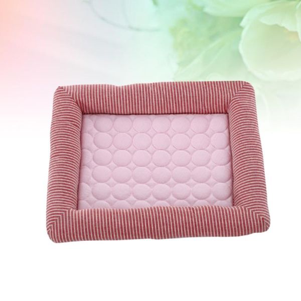 

kennels & pens summer cool pet pad premium indoor cushion supplies for cat dog (pink, s, 45x35cm)
