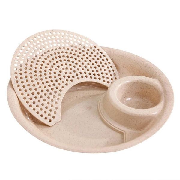 

dishes & plates flavored dumpling plate creative vinegar wheat straw double drain