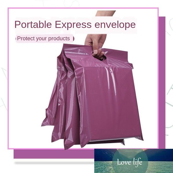 100 pcs Big Courier Bags Self-selo adesivo Saco de Armazenamento Rosa Poli Envelope Envelope Postal Mailing com Punho