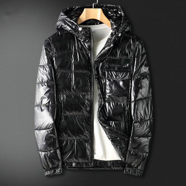 

men's down fashion designer jacket lettered parker winter down jacket, Black