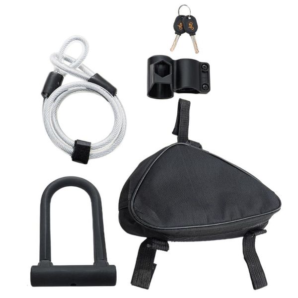 

bike locks 1 set u type lock cable long loop for road mountain