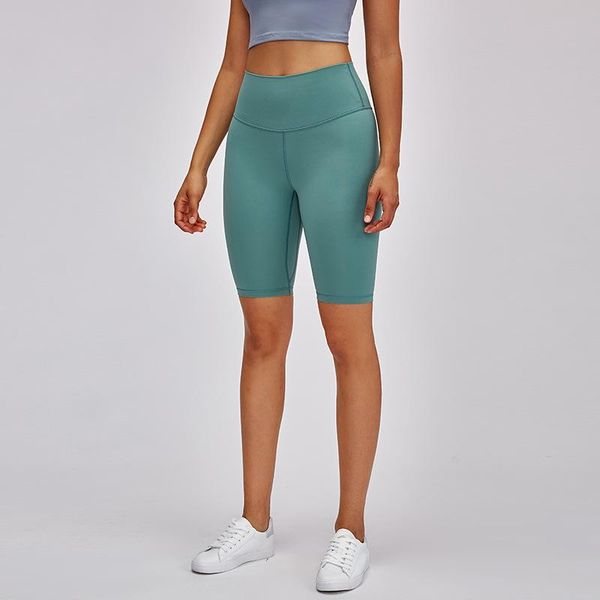 

yoga outfit plain high waist athletic sport fitness long shorts women butter soft naked-feel workout biker