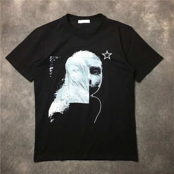 

mens stylist t shirt men women print short sleeve fashion mens stylist casual round neck tees size s-2xl 2 colors, White;black