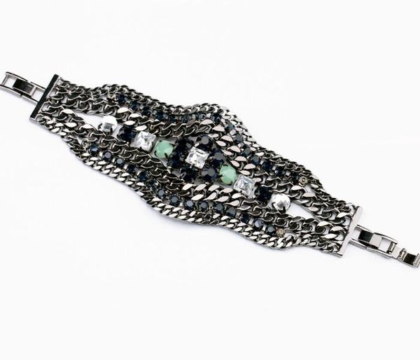 

charm bracelets bulk price russian retro fashion accessories multi chains personalised silver color colorbracelet, Golden;silver