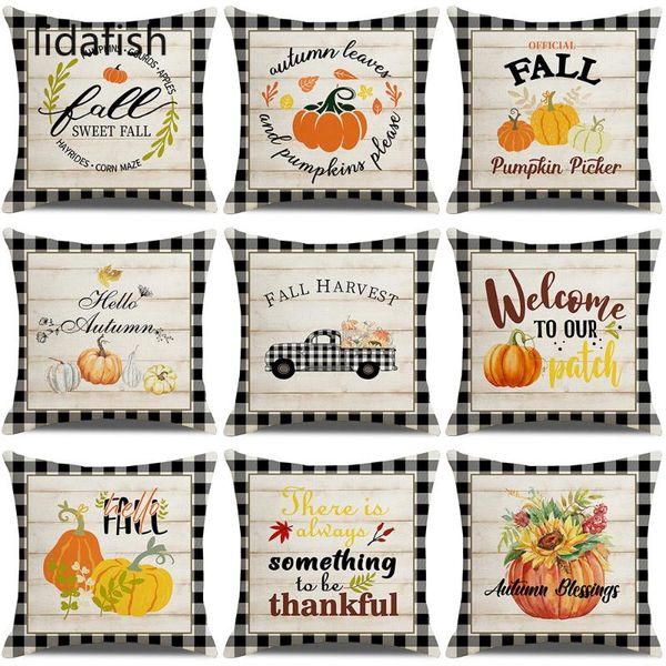 

cushion/decorative pillow lidafish halloween series pumpkin pattern cushion cover 45x45cm polyester pillowcase sofa car home decor cushions