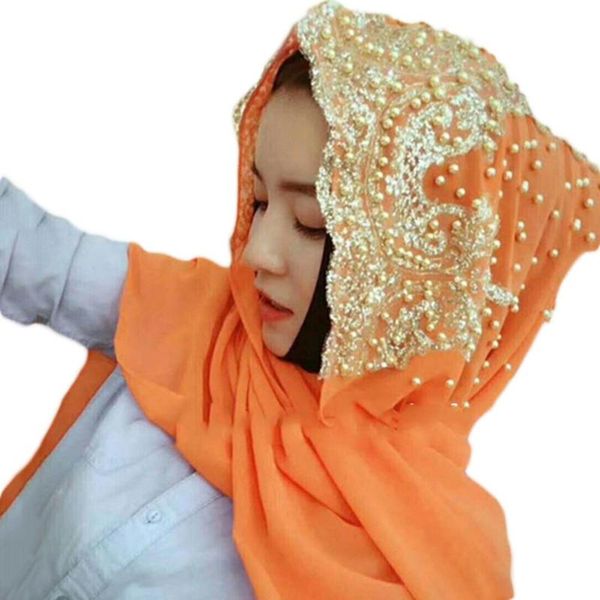 

scarves fashion women bead decor islam muslim ramadan hijab wrap shawl scarf accessory beading breathable and lightweight gift, Blue;gray