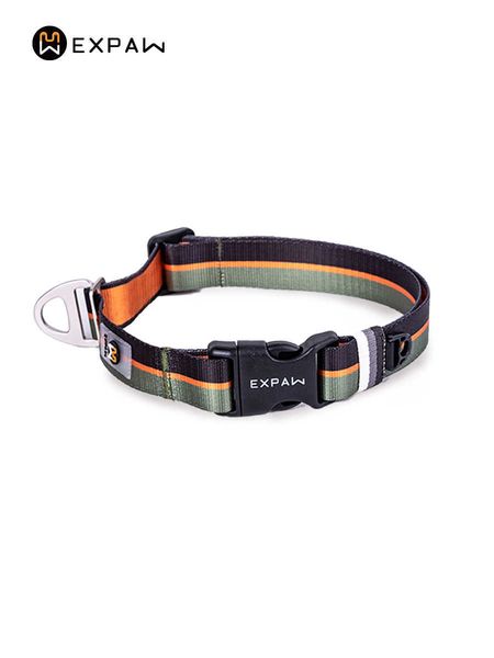 

expaw cross nylon light weight adjustable pet collar medium size strong dog tag