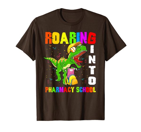 

Roaring Into Pharmacy School Dinosaur Back To School T-Shirt, Mainly pictures