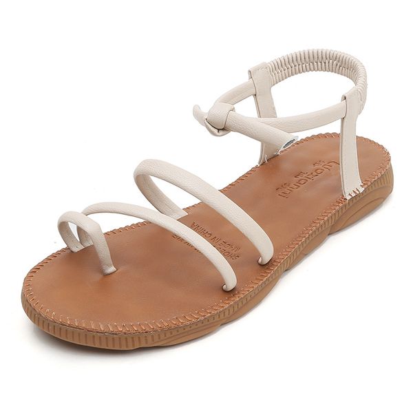 

women sandals fashion gladiator sandals summer shoes female flat sandalias mujer rome cross tied sandals shoes 2019, Black;white