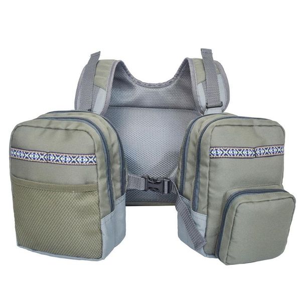 

fishing accessories multi-pockets vest waistcoat outdoor chest pack backpack