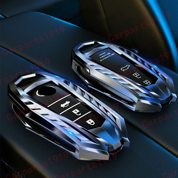 

new zinc alloy car key case shell full cover for toyota crown highlander new rav4 camry carola leling prado 2020