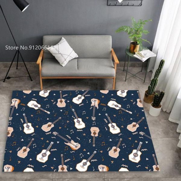 

carpets music guitar area rug cartoon musical instrument doormats kids bedroom floor mat for living room kitchen carpet