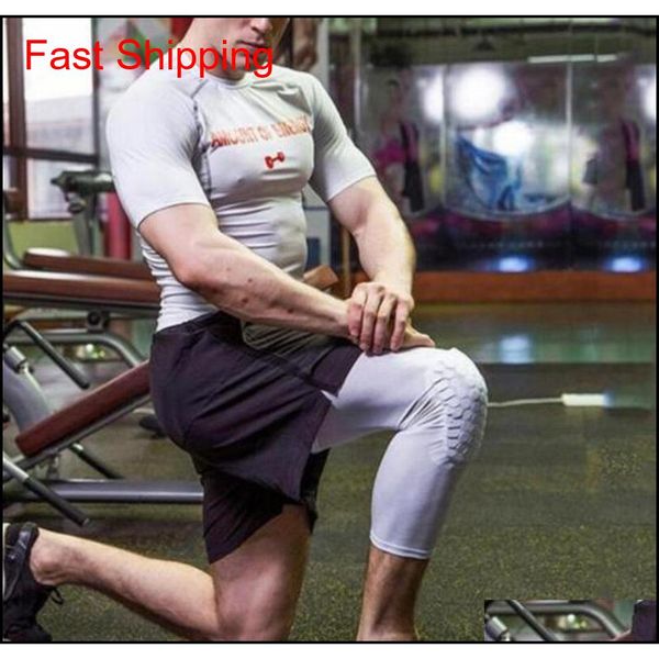 

honeycomb sports safety tapes volleyball basketball knee pad compression socks knee wraps brace protection fashion a jllmke dh_garden, Silver