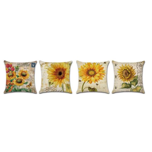 

pillow case indoor and outdoor linen cushion cover floral decoration sofa bed chair hugging pillowcase
