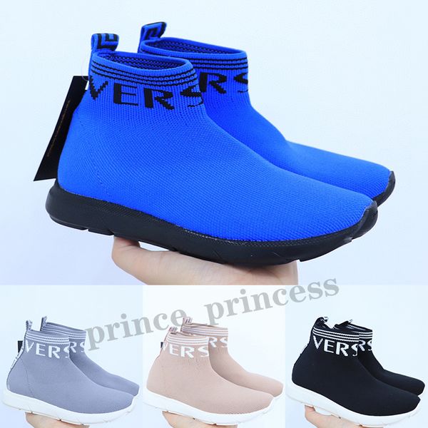 

boots princess fashion metal chain child kids shoes for girls autumn ankle black 2021 children's socks 3-12 year eur 26-35