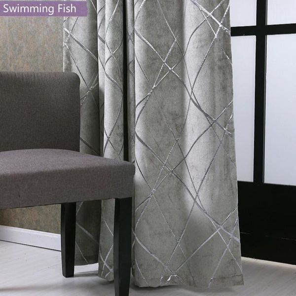 

silver jacquard chenille blackout curtains drape for bedroom home deco curtain blind window room treatment living curtain for